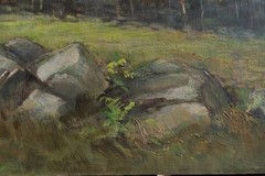 Beautiful Oil Painting „Mountain Landscape“ by Jan Sklenar (Czech, born 1931)