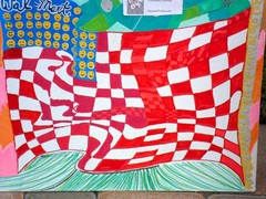 Howard Yosha 50 States Of Walmart American Flag Text Pop Art Canvas 24×36 Signed
