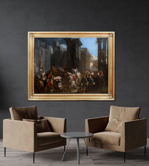 Huge 17th century Abduction Of Helen Of Troy Trojan War by – FRANCESCO MONTI