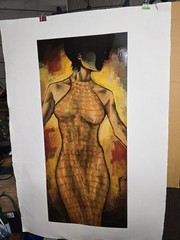 Adam Finli Eminence Painting 16×36 Inch Paint On 40×30 Inch Signed Not Framed