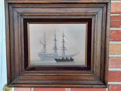 George E. Lee signed original oil painting Seafaring 20 x17