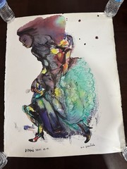 Vicente Fabre “La Puntilla” 2009 Original Flamenco Dancer Painting