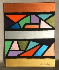 Hand Painted Acrylic Abstract Art by Fran Bernholz – (1) 16″x20″