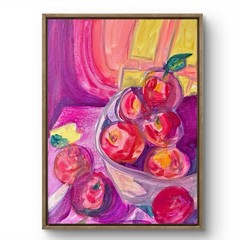 PORTIA Original Granny Smith Apples 11×14” Canvas Painting Bruny Island Tasmania
