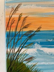 11 x 14 Origina Oil Painting on Canvas……“The Beach“