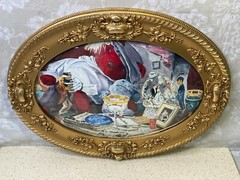 Karen MacMurray Watercolor Painting in Gold Frame Local Artist from Dover, DE