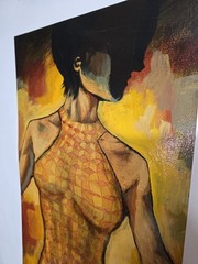 Adam Finli Eminence Painting 16×36 Inch Paint On 40×30 Inch Signed Not Framed