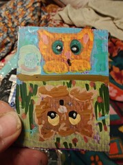 ACEO By Emily Meinert The Upside Kitty’s In Water And Land Acrylic On Paper