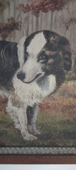 Vintage W.H. Graham Oil Painting of Dog on Canvas, Framed,Signed & Dated 1941