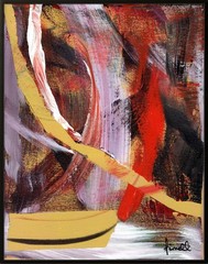 Bold Color Modern Abstract 11×14 Finelli Original Art Expressionism COA G9M