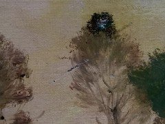 19th FRENCH BARBIZON Duchemin SUNSET LANDSCAPE Signed Rare Vintage Oil on Canvas