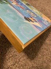 Karen Fields Dogs On The Beach Canvas Painting 19×19
