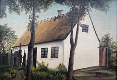 Impressionist Landscape With Farmhouse Oil Painting Dated 1923