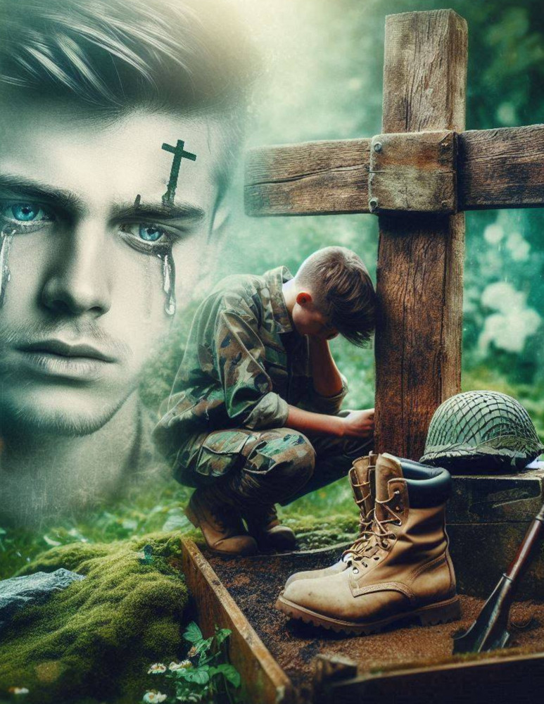 Digital Art-Group Of 4 Military Memory „Their Sacrifice“