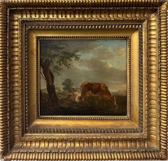 Johannes Janson (1729-1784) : Cows Resting Under A Willow Tree , Oil On Panel