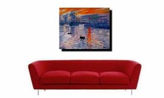 Claude Monet Repro Oil Painting on canvas – Levar Del Sole – size 36″x28″