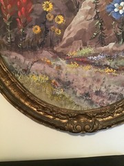 JOHN KIRSCH ORIGINAL PAINTING INDIAN PAINTBRUSH & FLORALS LANDSCAPE COLORADO EUC
