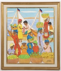 20×24 Haitian Haiti Art Painting By Seymour E Bottex
