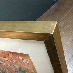 François Federle Original Painting “Les Coquelicots” Framed With Certification