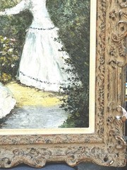 VTG c. 1960’s Origin. Impress. O/C Park Scene With Figures Signed A. Montesinos!