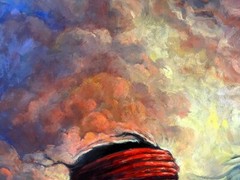 Original Oil Painting Native American COMANCHE RAVEN BLACK Horse SOUTWESTERN ART
