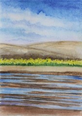 Great Sand Dunes Original Watercolor Painting 8×5.5 Hand Painted Desert Artwork