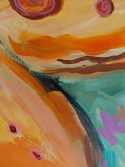 MONA VIVAR 16×20 Big Contemporary Expressionist Butterfly Acrylic Painting