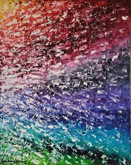 contemporary abstract oil painting Celebrating Life #3 original 16×20