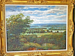 Museum Q-ty Orig. Ex. Large O/C Landscape With Animals By MAX GESTEL, American!