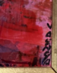 Alizandro Valencia Mexican Artist Mixed Media Painting Listed Signed