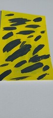 G.A.Titan Acrylic Painting IMPRESSIONISM Abstract Yellow Black Artwork Modern