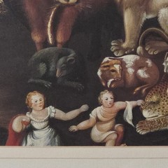 The Peaceable Kingdom By Edward Hicks Print Double Mounted And Framed