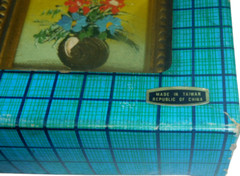 Vintage 60’s Mini framed Floral oil paintings new in box Woolworths ROC (3)