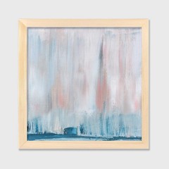 Original Pastel Abstract Painting 8×8 Inch Waterfall Unframed Art AMBER K