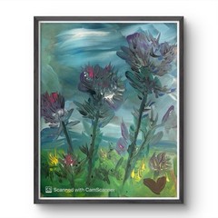 BLESSED#909 Wild Flowers Original 14×11 Canvas Art Modern Expression Abstract