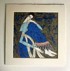 Vintage Artist Signed Ting Shao Kuang? ‚Ting Ancient World‘ Gouache Artwork