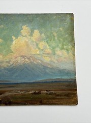 ANTIQUE AMERICAN IMPRESSIONIST PAINTING 1930’S MYSTERY ARTIST PLEIN AIR OLD