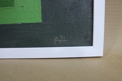 Josef Albers Oil on Masonite – Signed 1971, Good Condition, Framed VERY NICE