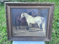 Sidney L Brackett Painting 1852 – 1910 Equestrian Horses