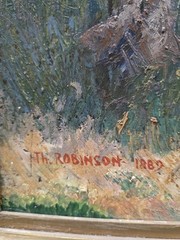 Painting by the American impressionist artist Theodor Robinson. Landscape. 1889.