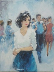 Sean Wu original oil, 12×16 on stretched canvas, Among Others