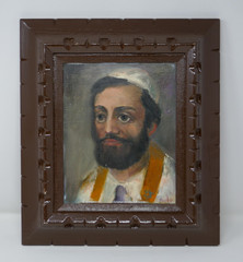 Young Rabbi Judaica Oil Painting by Golo