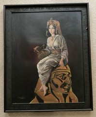 37” x 30” Cleopatra painting by Marian Anderson Schaefer – Elizabeth Taylor