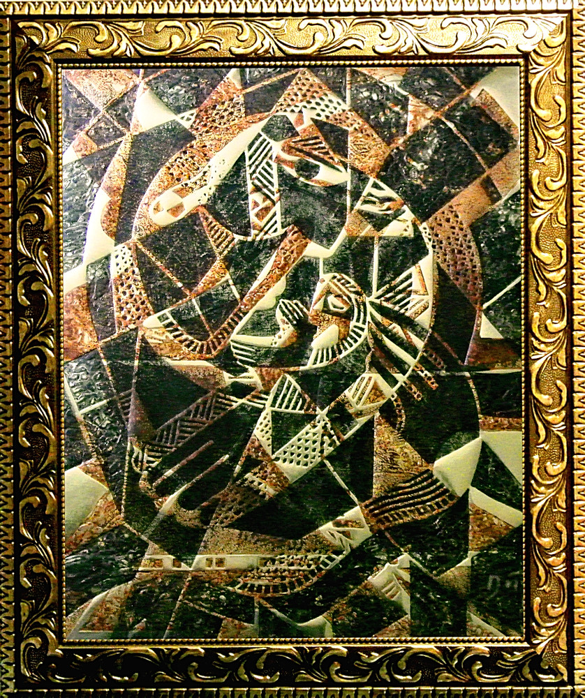 Neal Doty (1941-2016)-„Reborn“-Framed ORIG Mixed Media Painting/Hand Signed/COA