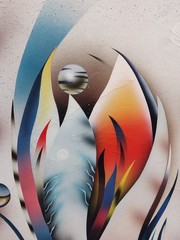 Modern Abstract Contemporary Oil On Canvas Painting Signed Havanzy