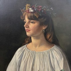 Classic Portrait Oil Painting „Lemon Peel“ Authentic Large Art