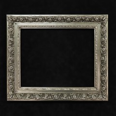 Custom Ornamental Handmade Picture Frame, Silver Metal Leaf, Made USA Since 1969
