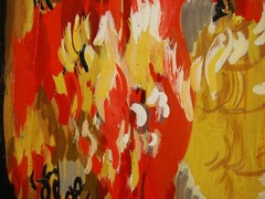 Ukrainian Soviet Painting avantgarde Abstract figure mermaid Mavka theater scene