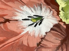 Romilda Dilley Original Gouache Floral Painting Signed Cincinnati Artist