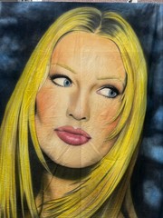 Karen Mulder Sexy PIN-UP Grid Girl Budweiser Lingerie Supermodel Man Cave Bar